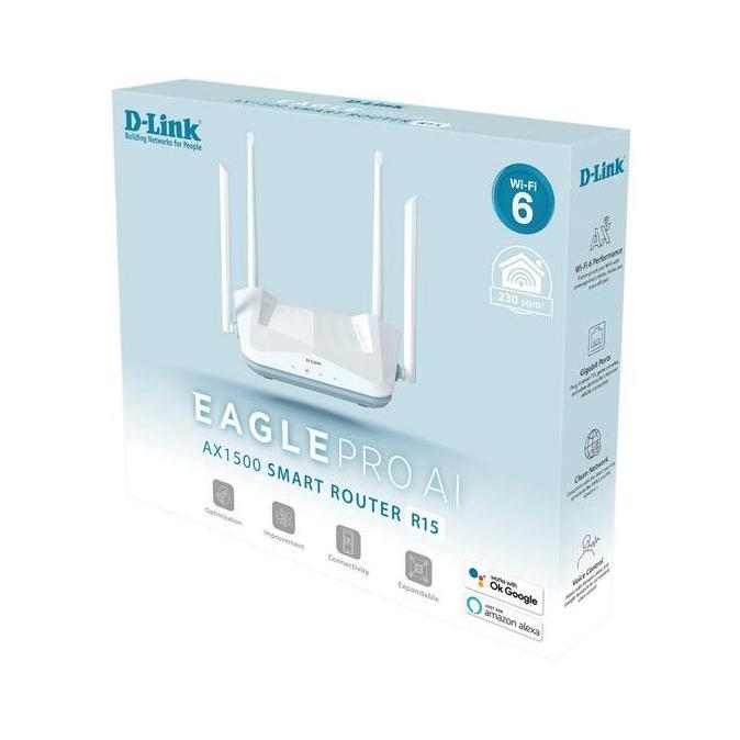 Smart Router D-Link R15 EAGLE PRO AI AX1500 WiFi 6 - DLink R15 Mesh