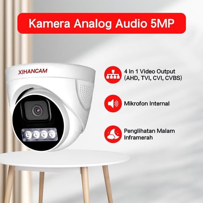 Jantikenaga - XIHANCAM Paket DVR CCTV 8 Channel 5MP Kit Kamera Analog Outdoor PTZ XVR