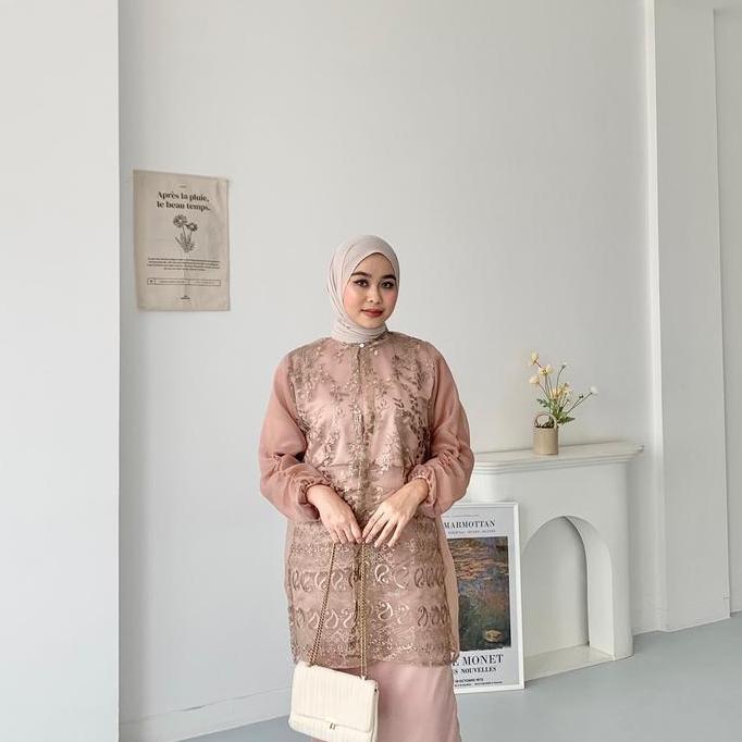 Outer Organza Motif/ Outer Tile Sapto / Outer Organza Bordir Terlaris