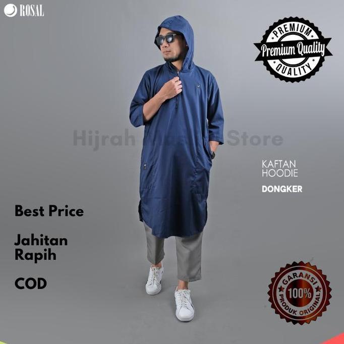 Gamis Hoodie Rompi Sholat kaos kurta jubah koko baju muslim pria COD Terlaris