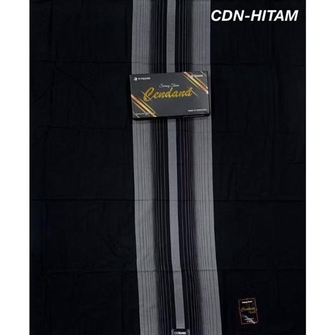 Sarung Tenung Dewasa HITAM DAN PUTIH POLOS ( 100 % ORIGINAL CENDANA ) Terlaris
