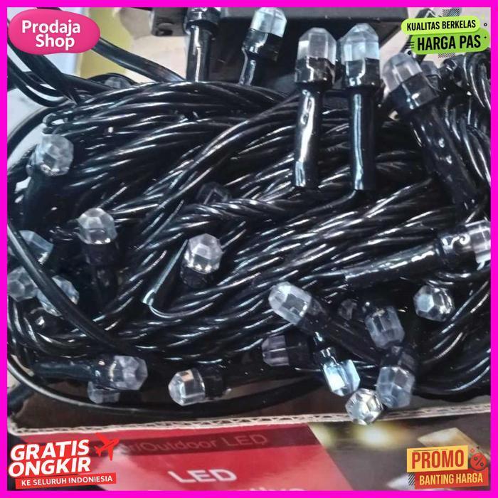 Berkualitas Lampu Natal Tumblr Led 10 Meter 100 Lampu Model Crystal / Berlian / Diamond Lampu Hias P