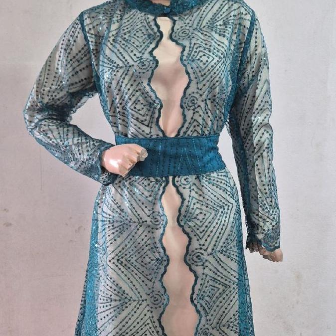 Hadju Outer Wear  / Atasan Rompi Luaran Bahan Brukat Tulle Premium / Cardigan Bahan Brukat Tulle Mus