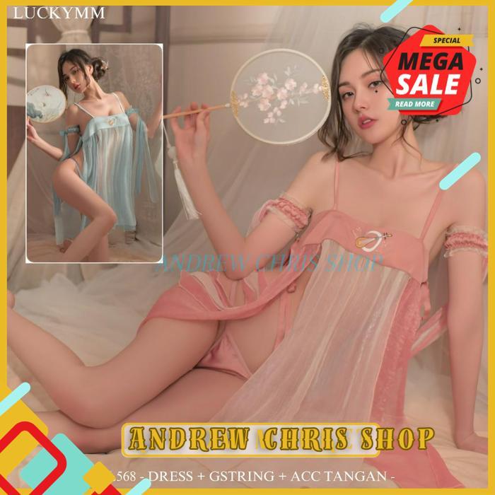 SEXY LINGERIE TRANSPARAN HANFU ELEGANT DRESS CHEOGSAM MINI DRESS WANITA DEWASA BY ANDREW CHRIS SHOP