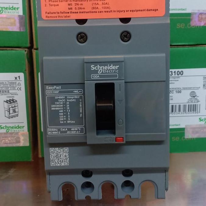 Murah MCCB easypact ezc schneider 100 amper Non COD