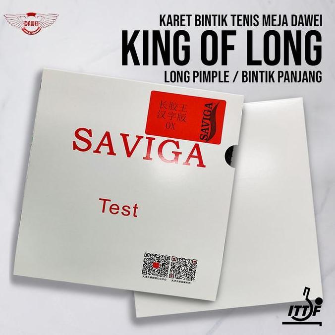 BEBAS ONGKIR - KARET TENIS MEJA BINTIK DAWEI SAVIGA TEST KING OF LONG ORIGINAL