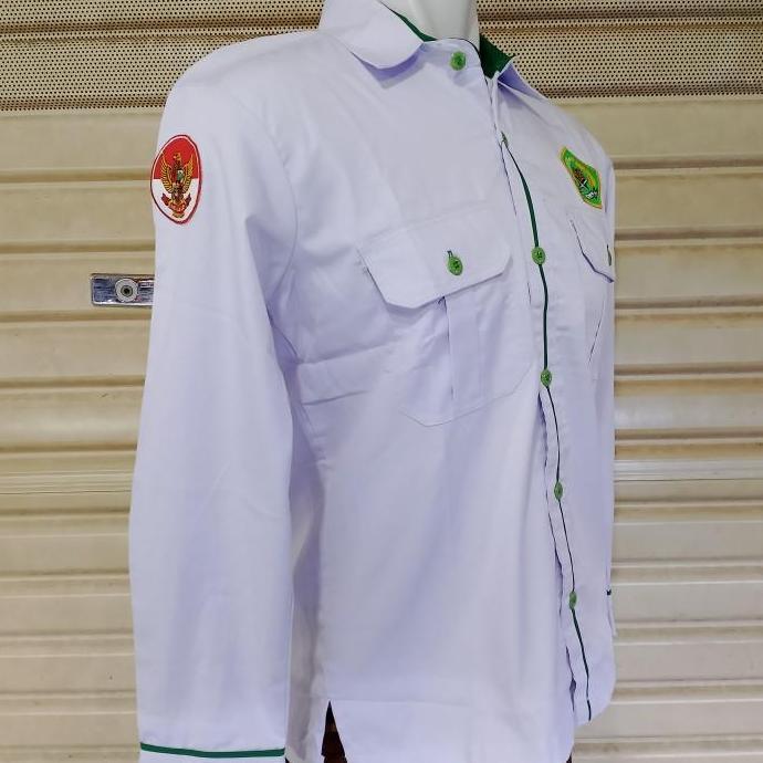 Kemeja KEMENAG Seragam Kemenag Putih Lengan Panjang