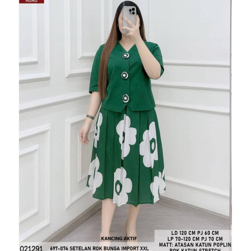711-054 SETELAN ROK BUNGA IMPORT YANG LAGI VIRAL