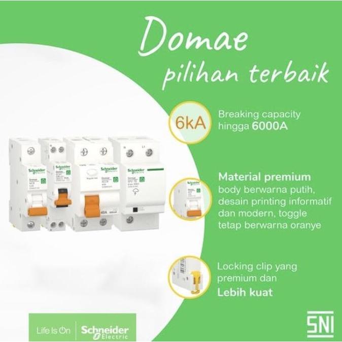 Terjangkau Mcb 20 Ampere 3 Phase Domae 6Ka Schneider Original Merlin Gerin
