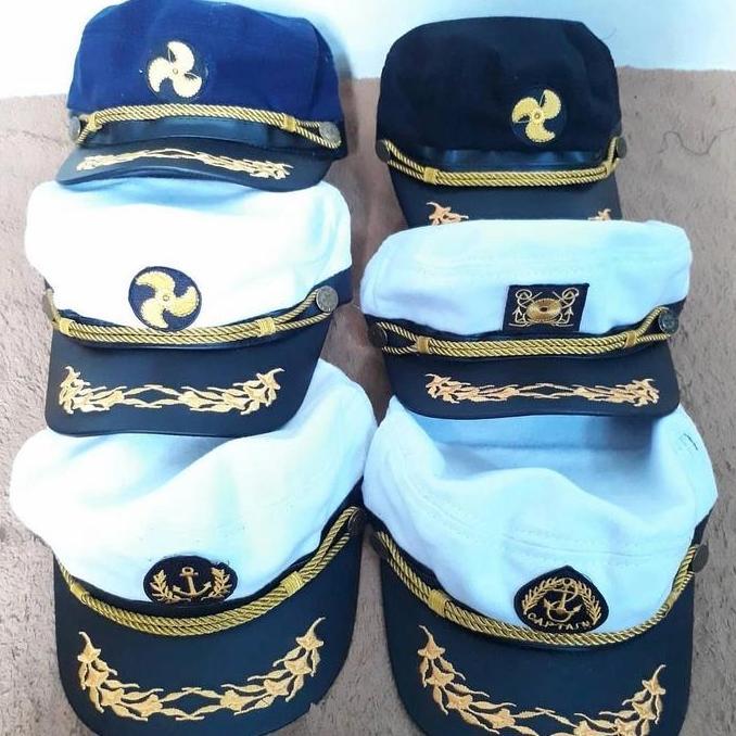 TOPI PELAUT TOPI KAPTEN TOPI SAILOR SAILOR HAT TOPI PELAYARAN