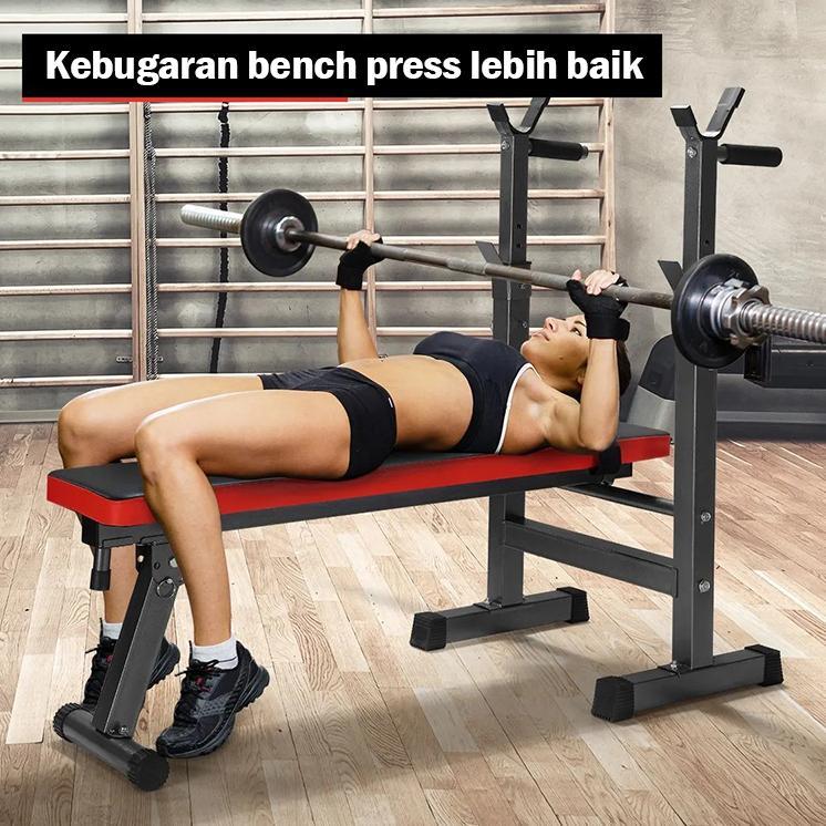 Bench Press Kecil Multi Fungsi Berat Bangku Alat Olahraga Rumahan Fitness Gym Sit Up Board