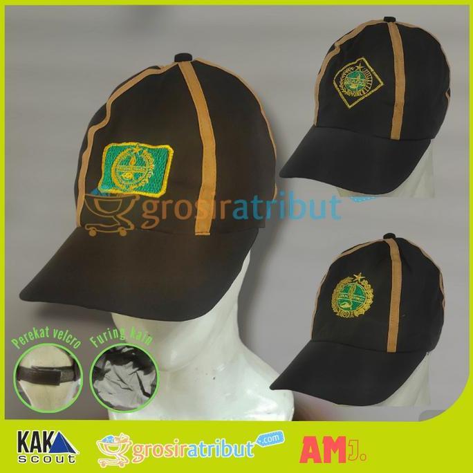 (1 kodi) Topi Siaga Pramuka Premium Bordir