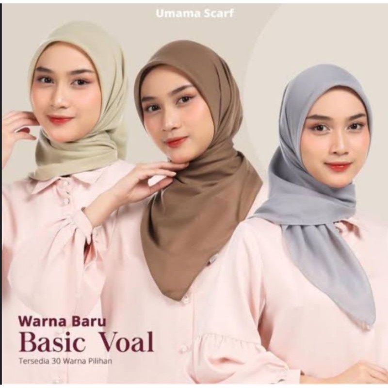 Hijab Segi Empat Polos Umama Basic Voal Premium Adem Daily Murah