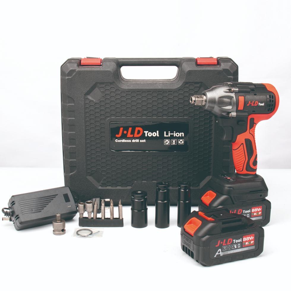 JLD 13MM CORDLESS IMPACT WRENCH BRUSHLESS 350N.M impact baterai 48VF MESIN BOR JV88 UNTUK BAUT MOBIL