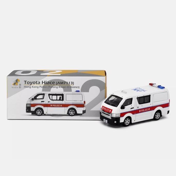 Tiny City 02 Die-cast Model Car - Toyota Hiace (Silver Wheel) Police