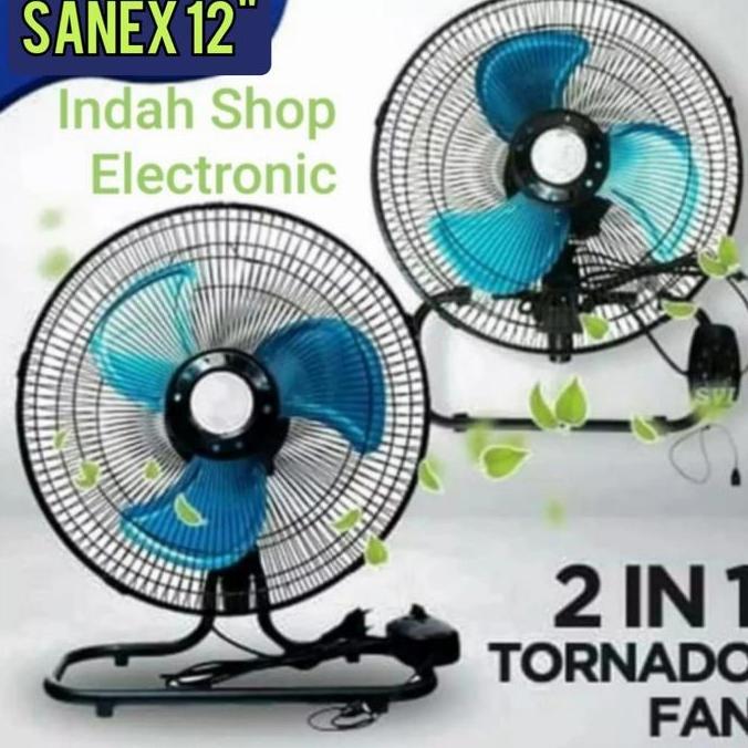 DB159 - Kipas Angin Tornado SANEX 12" 2IN1/Tornado Sanex 12" (meja+dinding)