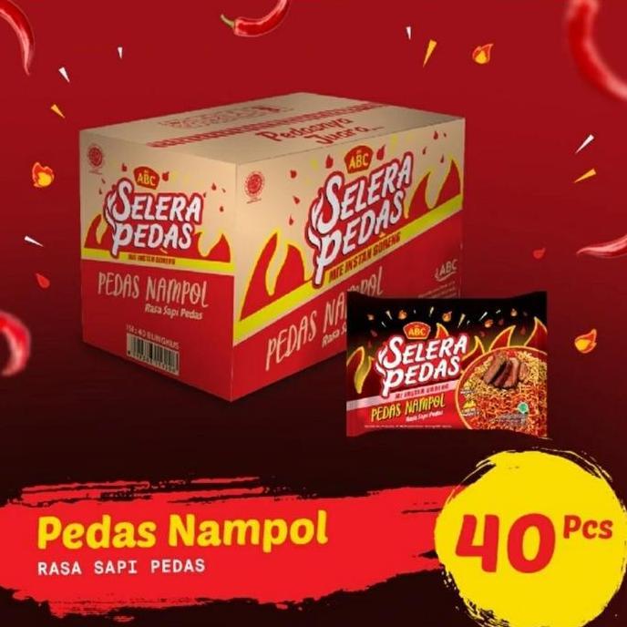 Mie Abc Selera Pedas Mi Instan Goreng Rasa Sapi Pedas 1 Dus 40 Pc