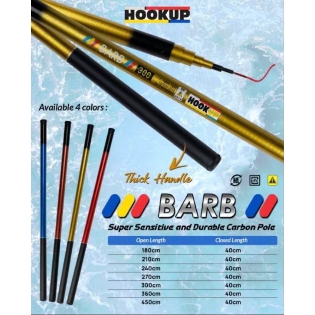 Joran Tegek Ruas Pendek Iroly Tsukuyomi/Barb 180 - 450cm