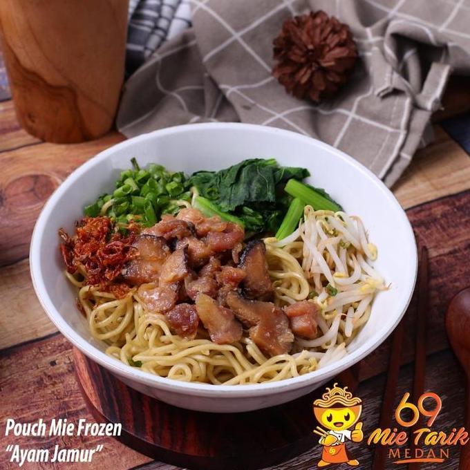 Pouch Mie Frozen Isi Ayam Kecap Jamur Dari 69 Mie Tarik Medan