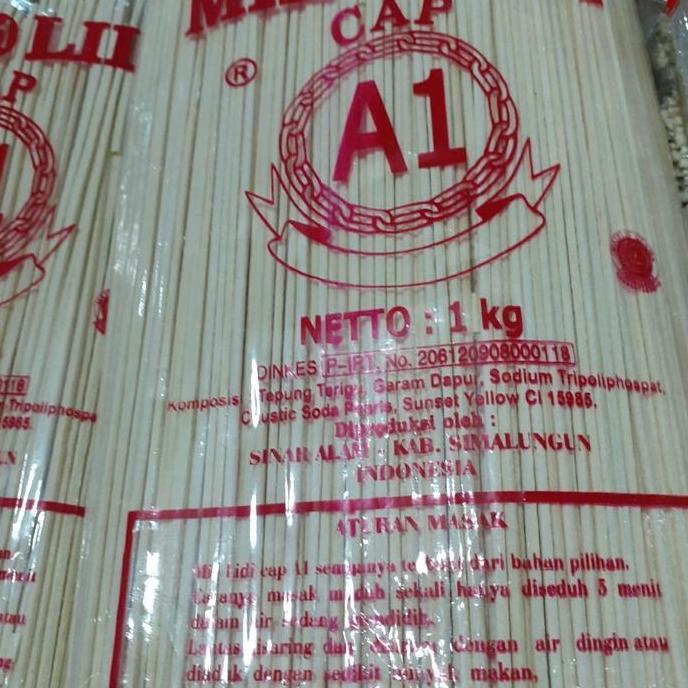 Mie Lidi Cap A1 Warna Putih Mentah Kering 1Kg