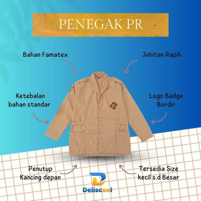 Deliscool Baju Pramuka Pembina Perempuan lengan panjang Baju Seragam Pramuka Smp Sma Smk Perempuan