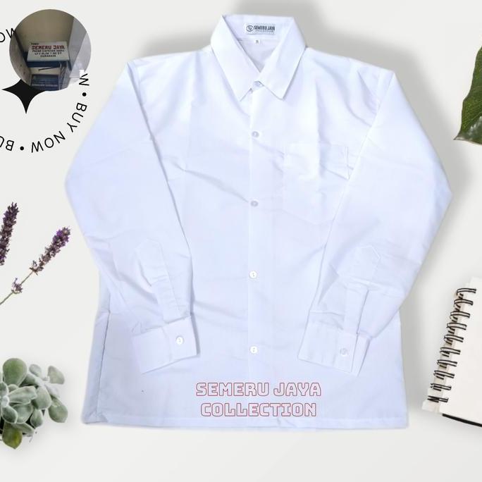 Seragam Sekolah Baju Putih Panjang Polos TK SD SMP SMA dan OSPEK