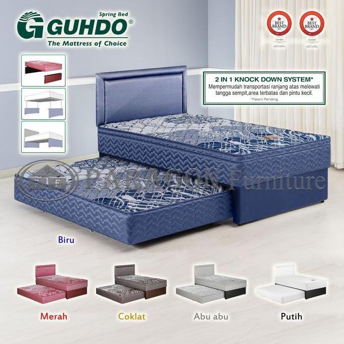 Guhdo Spring bed 2in1 Standard Plush Top Knockdown PTKD 90 100 120 140 160 180x200 HB Prospine Full 