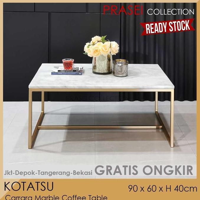 KOTATSU - Carrara Marble Coffee Table Meja Makan Lesehan Jepang Sofa