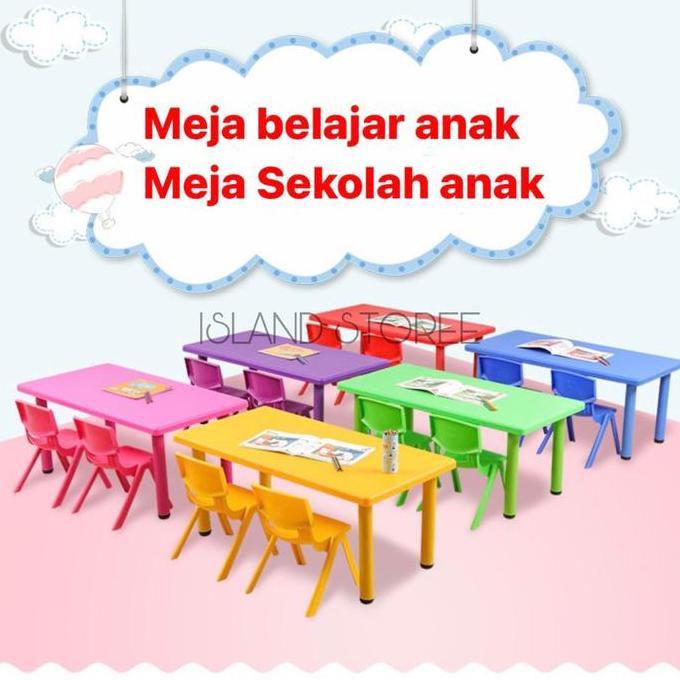 Meja paud meja belajar anak meja tk gede meja plastik