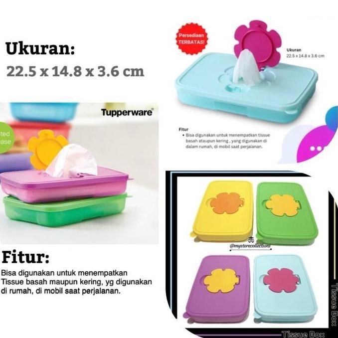 Tupperware Tissue Box Small Tempat Penyimpanan Tissue Wadah Tisu Cantik Higienis Ukuran 22 5 x 14 8 