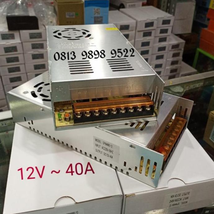 Terjangkau Power Supply 12V 40A / Power Supply Switching 12V 40A