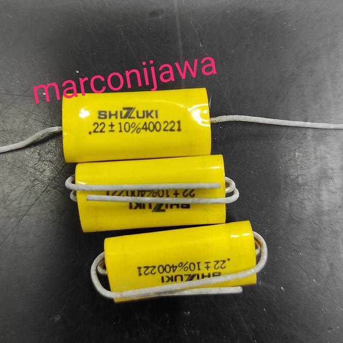 Miliki Capasitor 0.22Uf 400V Shizuki Asli