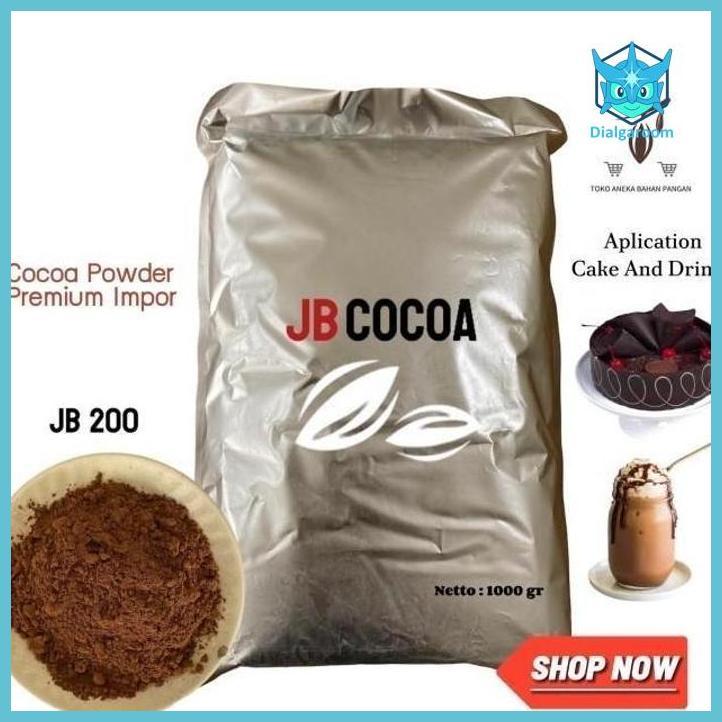 ( COKLAT ) COKELAT BUBUK JB COCOA POWDER 1000/500 GR JB 200 JB 350 JB 800 KEMASAN ALU PURE 100% COKE