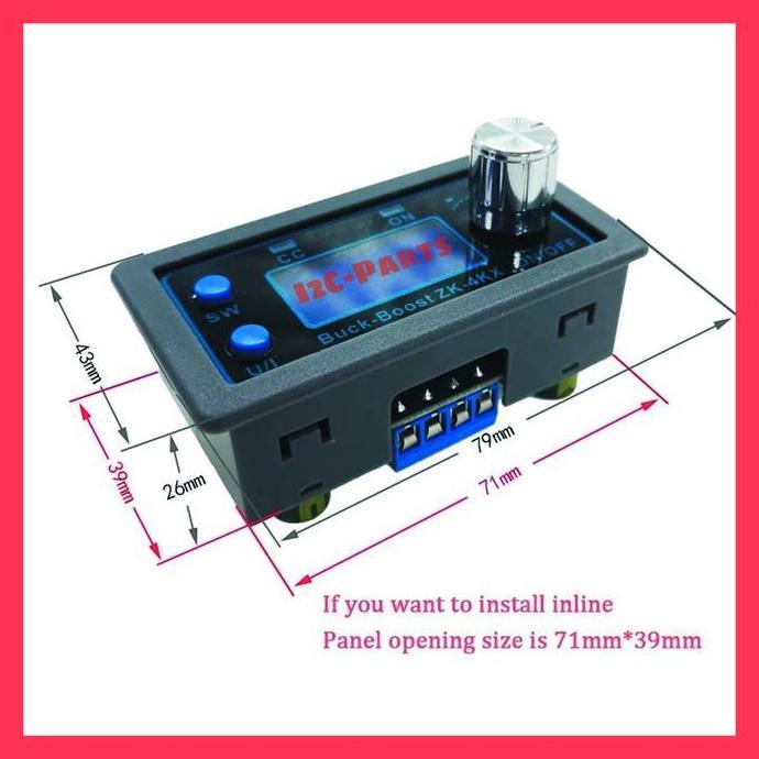 Terjangkau Zk-4Kx Zk4Kx Dc-Dc Buck Boost Converter With Display Cc Cv 0.5-30V 4A