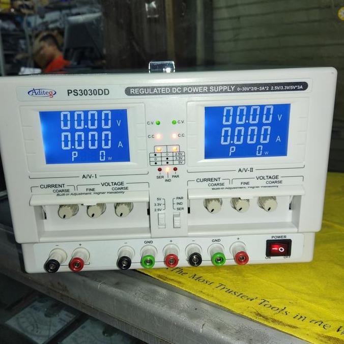 Diskon Aditeg Ps-3030Dd Dc Power Supply 2 Channel 0-30V/ 0-3 A