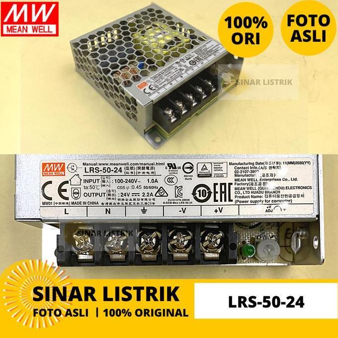 Miliki Meanwell Power Supply Lrs-50-24 Lrs 50 24