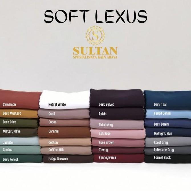 New- Kain Sultan Bahan Abaya Soft Lexina Soft Lexus Untuk Bikin Gamis