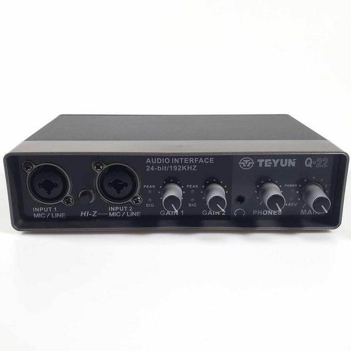 Microphone Hi-Fi Sound Card Amplifier USB Live Broadcast Teyun - Q-22 [terbaik]
