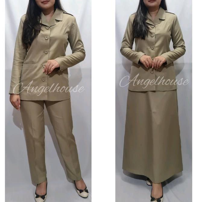 Seragam Pemda Khaki Dki Wanita (Pergubdki)