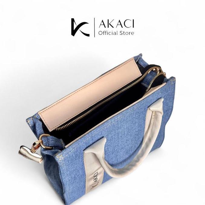 Hand Bag Wanita Baggy Akaci 18-8481 Bahan Kain Lepis 1 Ruang Tas Selempang Terbaru Tas Kerja Kuliah 