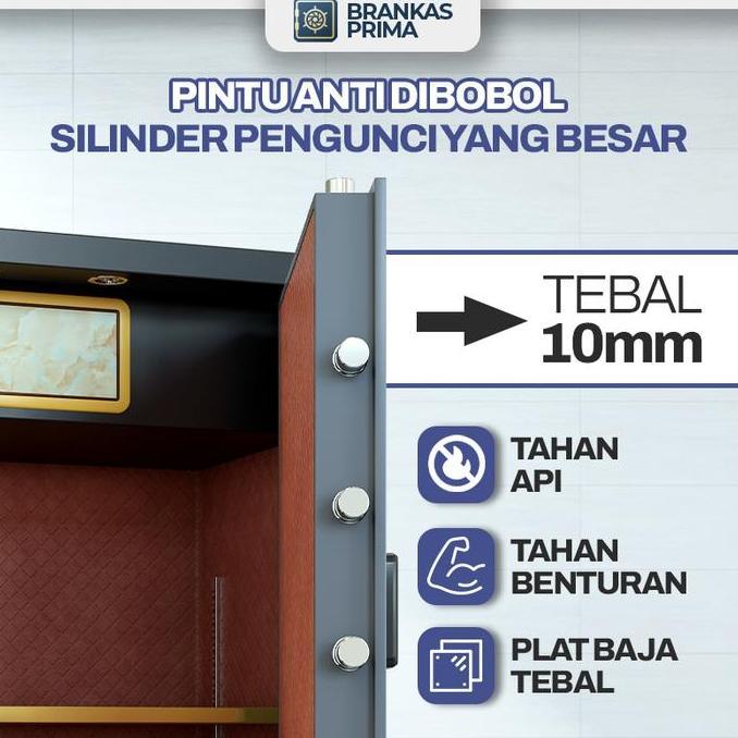 [Ready Stock] Brankas Tahan Api & Air Digital Elektrik Pin Ganda Anti Maling Berat 150-250Kg - Desai