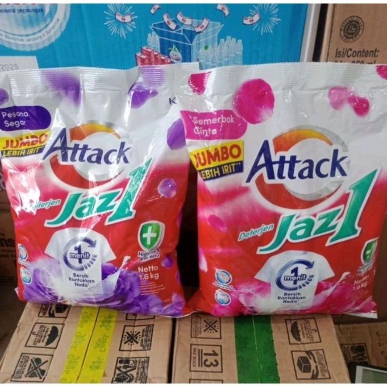 Attack Jaz1 Detergen Bubuk Kemasan Jumbo 1.6Kg - Jaz1 Bubuk 1.6Kg Jumbo