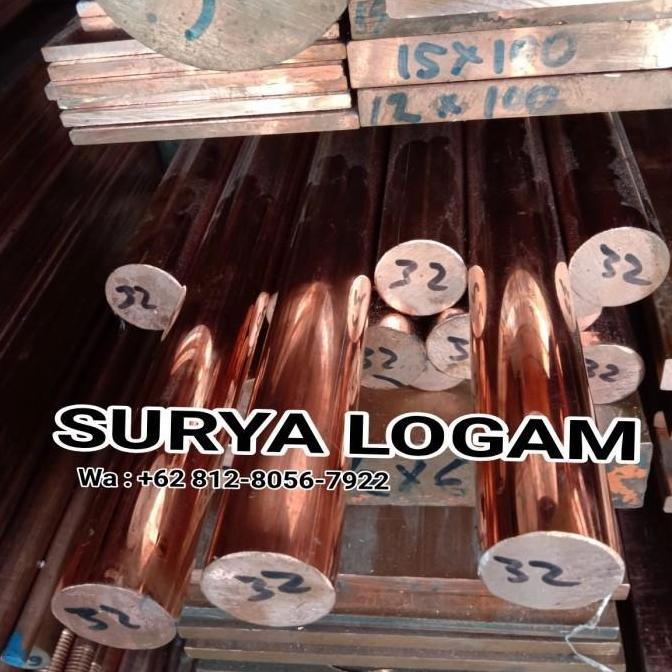 As Tembaga Diameter 8mm x 500mm - tembaga murni