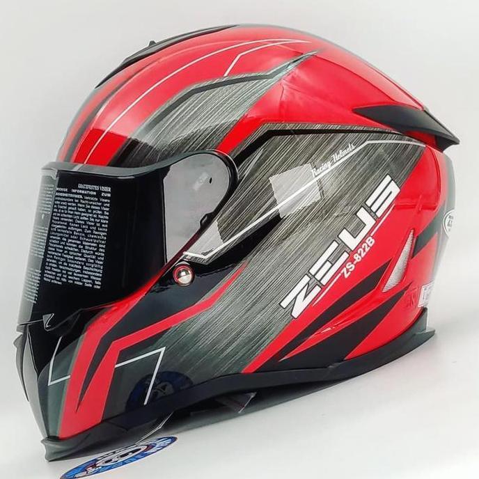 Zeus Zs822B Z822B Ao21 Red/Black Full Face