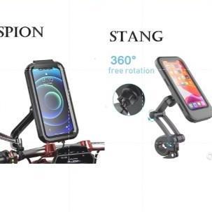 AUTOKU Phone Holder Smartphone HP Stang Sepeda Motor Anti air Waterproof Case LBX Phone Holder Stoll