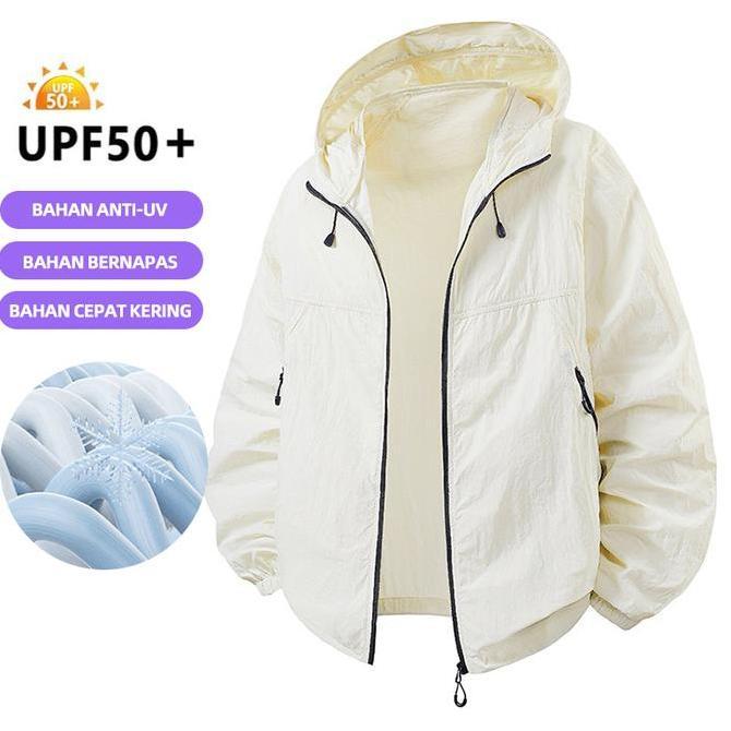 Owngrace Jaket Anti UV Pria Jaket Motor Tahan Angin Anti Sinar UV Tahan Air Tahan Noda Minyak Outdoo