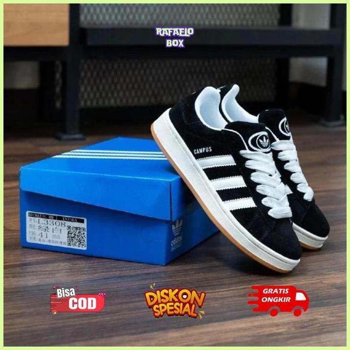 sd-46 Sepatu Campus 00S Black White 100% BNIB Pria Wanita Sale