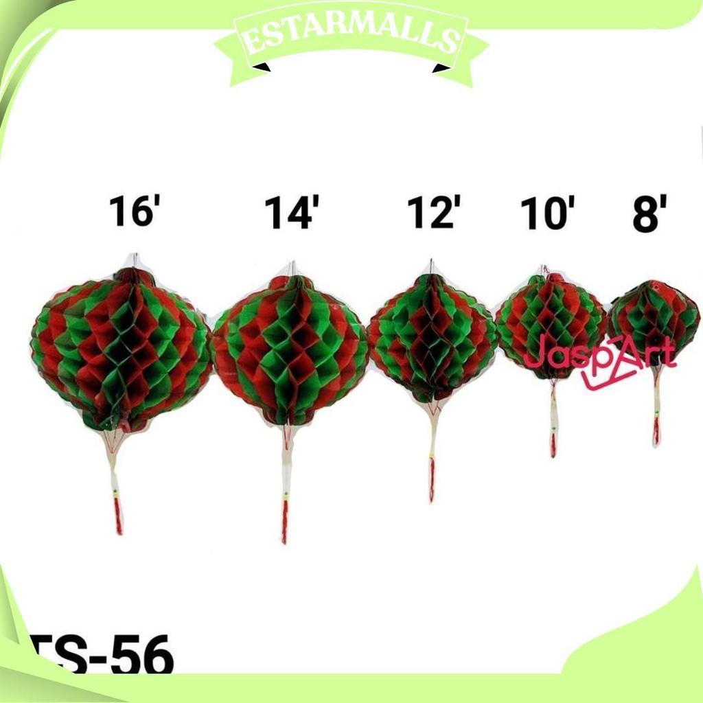 Lampion Lipat Natal Lampion Tawon Natal Edition Lampion Hijau Merah Lampion Honeycomb Natal Sale