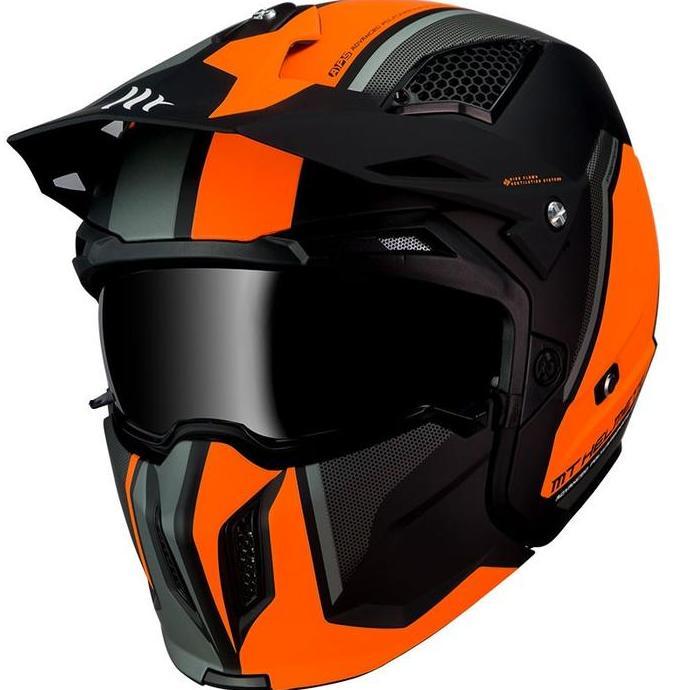 Mt Streetfighter Sv Twin C4 Matt Orange | Modular Helmet