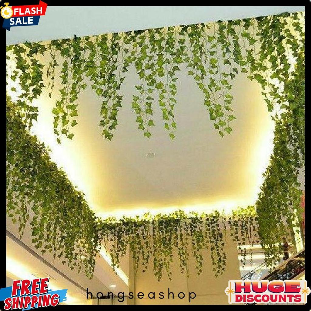 Cod Daun Ivy Hias Artificial Rambat Plastik Gantung Merambat Palsu Hiasan Dekorasi / Tanaman Sinteti
